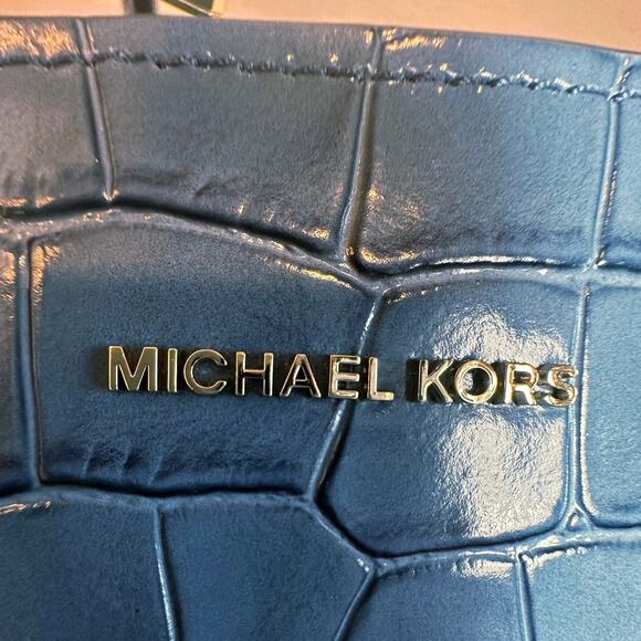 NWT Michael Kors Medium East West Satchel Crocodile Embossed Leather Purse - Picture 15 of 16